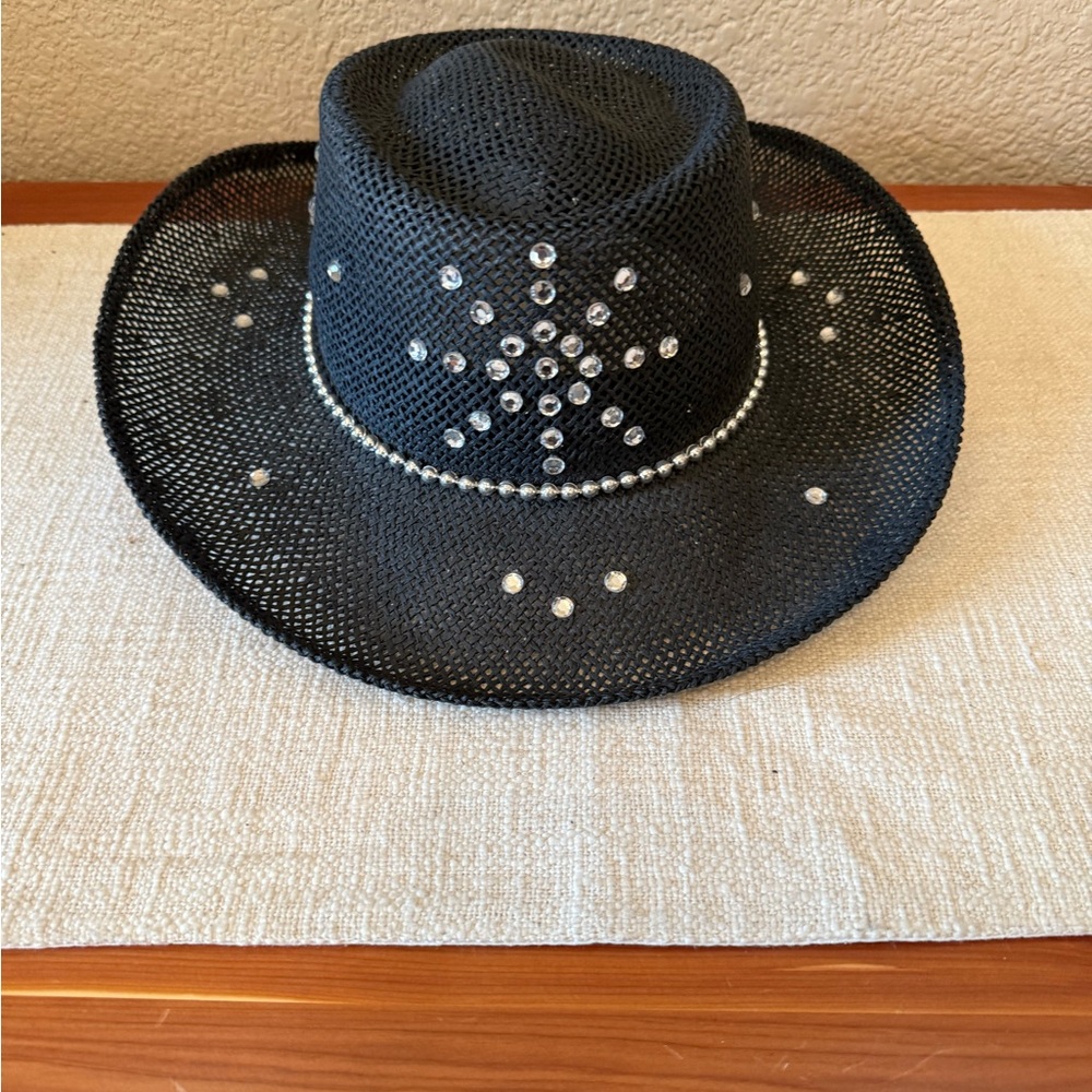 RD&L of Palm Springs Black Beaded Women's Western/ Cowboy/ Cowgirl Hat